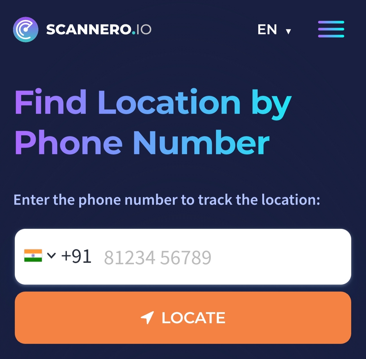 Scannero Phone Tracker — Type in a Phone Number and Find the Location